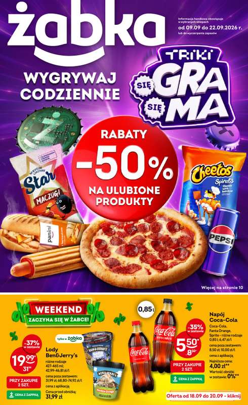 Żabka - gazetka promocyjna Gazetka od środy 09.09 do wtorku 22.09