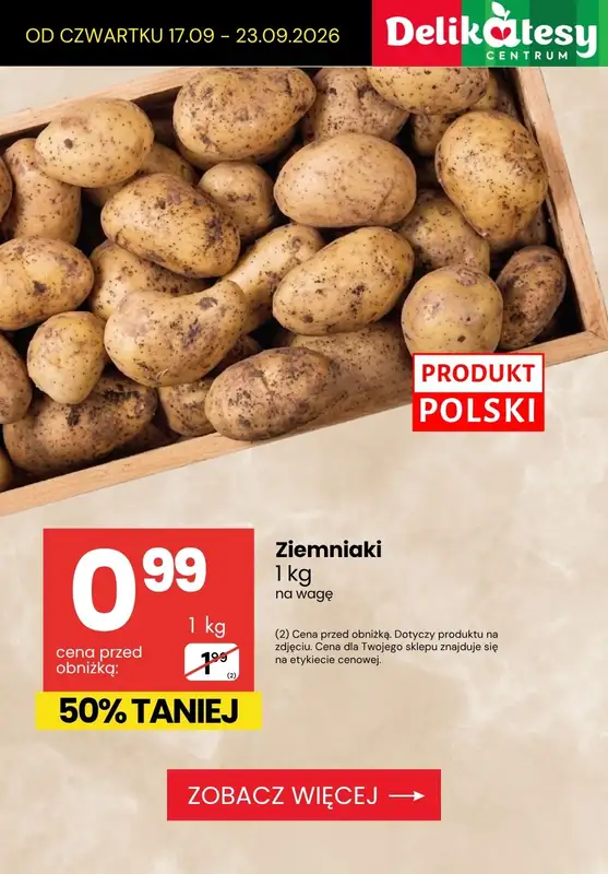 Delikatesy Centrum - gazetka promocyjna Owoce i warzywa do -50% od czwartku 17.09 do środy 23.09 - strona 2