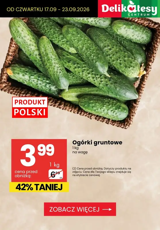 Delikatesy Centrum - gazetka promocyjna Owoce i warzywa do -50% od czwartku 17.09 do środy 23.09 - strona 3