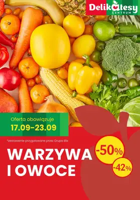 Delikatesy Centrum - gazetka promocyjna Owoce i warzywa do -50% od czwartku 17.09 do środy 23.09