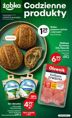 Żabka - gazetka promocyjna Gazetka Spożywcza od środy 09.09 do wtorku 22.09