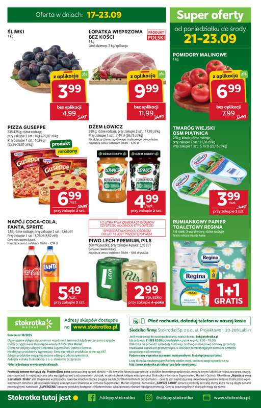 Stokrotka - gazetka promocyjna Gazetka Market od czwartku 17.09 do środy 23.09 - strona 35