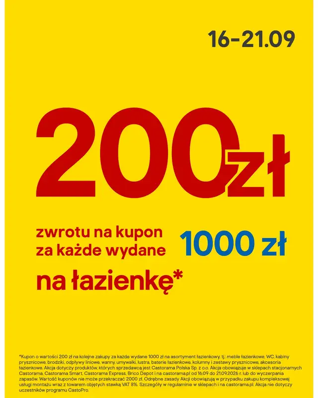 Castorama - gazetka promocyjna Łazienka i kuchnia od środy 16.09 do wtorku 29.09 - strona 23