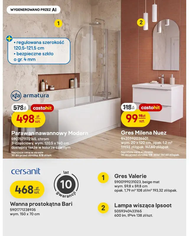 Castorama - gazetka promocyjna Łazienka i kuchnia od środy 16.09 do wtorku 29.09 - strona 10