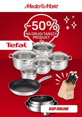 Media Markt - gazetka promocyjna -50% na drugi, tańszy wybrany produkt marki Tefal od środy 16.09 do środy 30.09