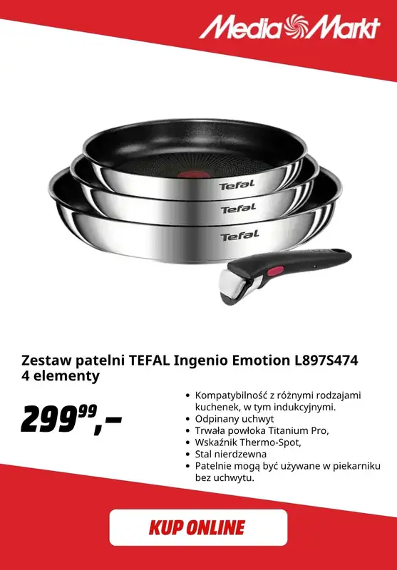 Media Markt - gazetka promocyjna -50% na drugi, tańszy wybrany produkt marki Tefal od środy 16.09 do środy 30.09 - strona 4