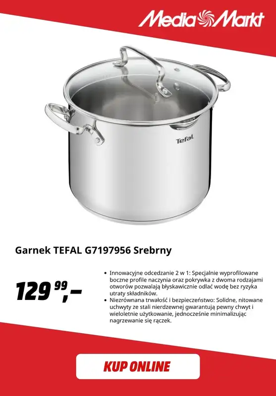 Media Markt - gazetka promocyjna -50% na drugi, tańszy wybrany produkt marki Tefal od środy 16.09 do środy 30.09 - strona 7