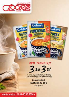 Społem - Blisko i Korzystnie - gazetka promocyjna Plakat promocyjny PSS Kalisz od poniedziałku 21.09 do soboty 10.10