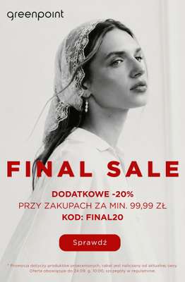 Greenpoint - gazetka promocyjna Extra -20% na SALE przy zakupach za min. 99,99 zł od środy 16.09 