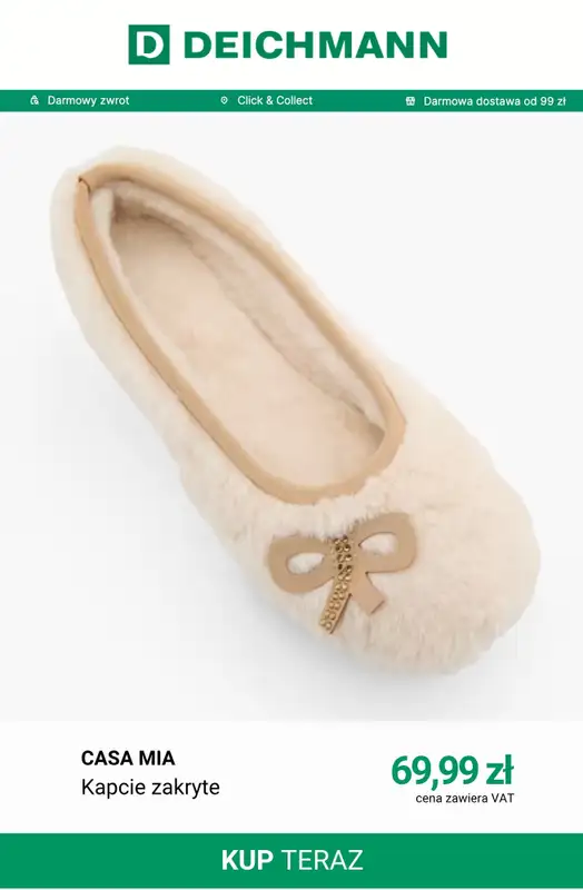 Deichmann - gazetka promocyjna Ciepłe kapcie damskie od czwartku 17.09  - strona 10