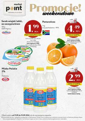 Market Point - gazetka promocyjna Ulotka weekendowa od czwartku 17.09 do soboty 19.09