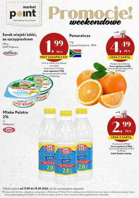 Market Point - gazetka promocyjna Ulotka weekendowa od czwartku 17.09 do soboty 19.09