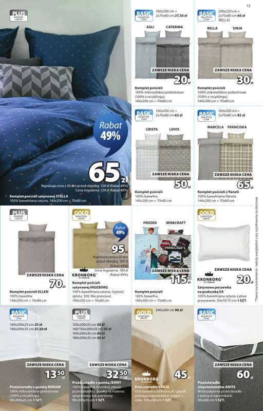 Jysk - gazetka promocyjna Świetna oferta dla domu. Rabat do 60% od środy 23.09 do niedzieli 11.10 - strona 13