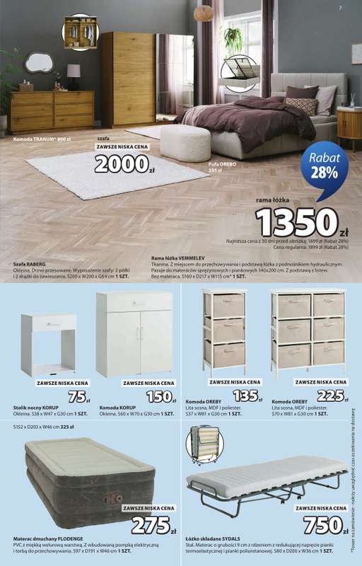 Jysk - gazetka promocyjna Świetna oferta dla domu. Rabat do 60% od środy 23.09 do niedzieli 11.10 - strona 7