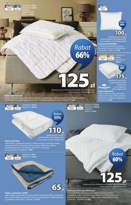 Jysk - gazetka promocyjna Świetna oferta dla domu. Rabat do 60% od środy 23.09 do niedzieli 11.10 - strona 12