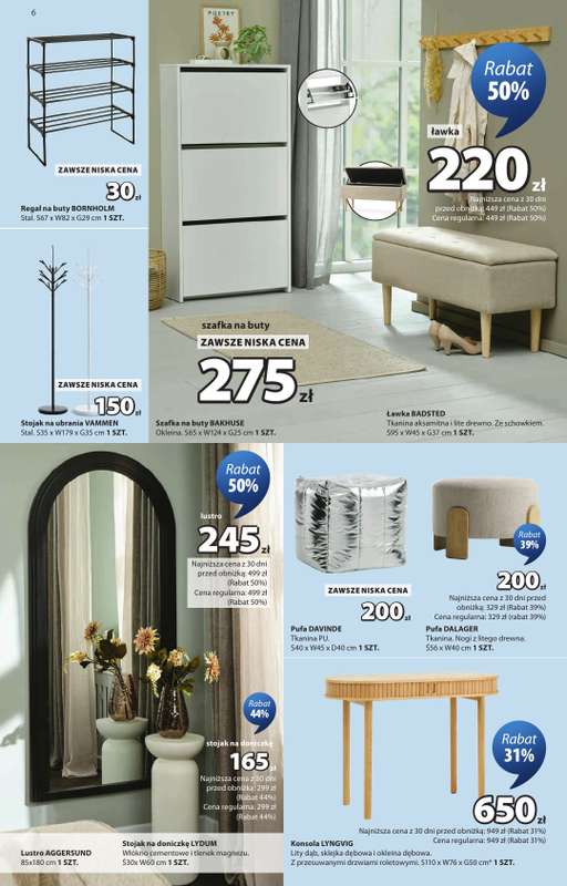 Jysk - gazetka promocyjna Świetna oferta dla domu. Rabat do 60% od środy 23.09 do niedzieli 11.10 - strona 6
