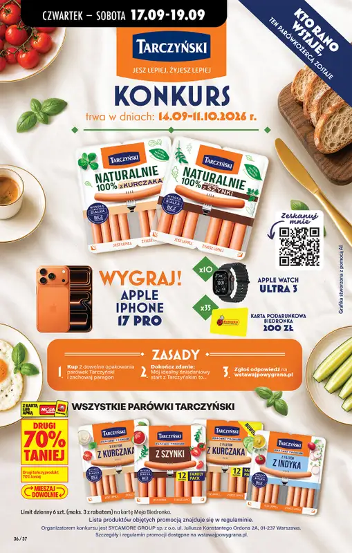 Biedronka - gazetka promocyjna Od czwartku, Z ladą tradycyjną od czwartku 17.09 do środy 23.09 - strona 54