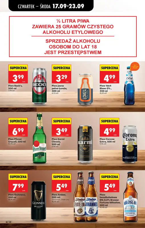 Biedronka - gazetka promocyjna Od czwartku, Z ladą tradycyjną od czwartku 17.09 do środy 23.09 - strona 68