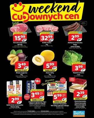 Delfin - gazetka promocyjna Weekend cudownych cen od czwartku 17.09 do niedzieli 20.09