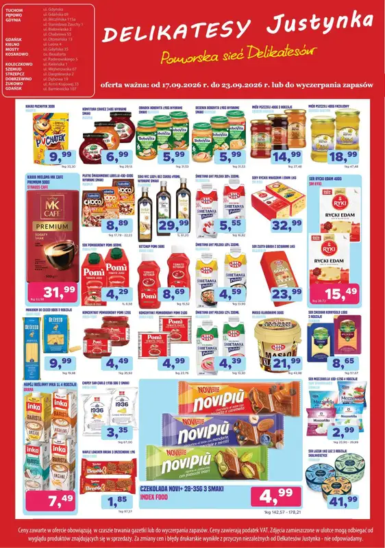 Delikatesy Justynka - gazetka promocyjna Gazetka od czwartku 17.09 do środy 23.09 - strona 5