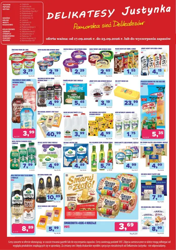 Delikatesy Justynka - gazetka promocyjna Gazetka od czwartku 17.09 do środy 23.09 - strona 3