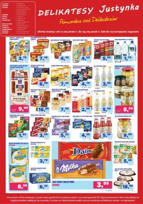 Delikatesy Justynka - gazetka promocyjna Gazetka od czwartku 17.09 do środy 23.09 - strona 2