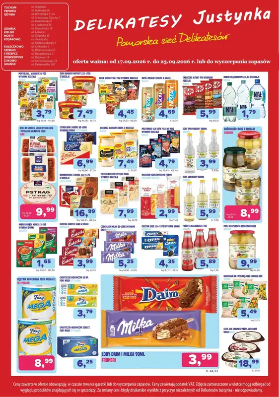 Delikatesy Justynka - gazetka promocyjna Gazetka od czwartku 17.09 do środy 23.09 - strona 2