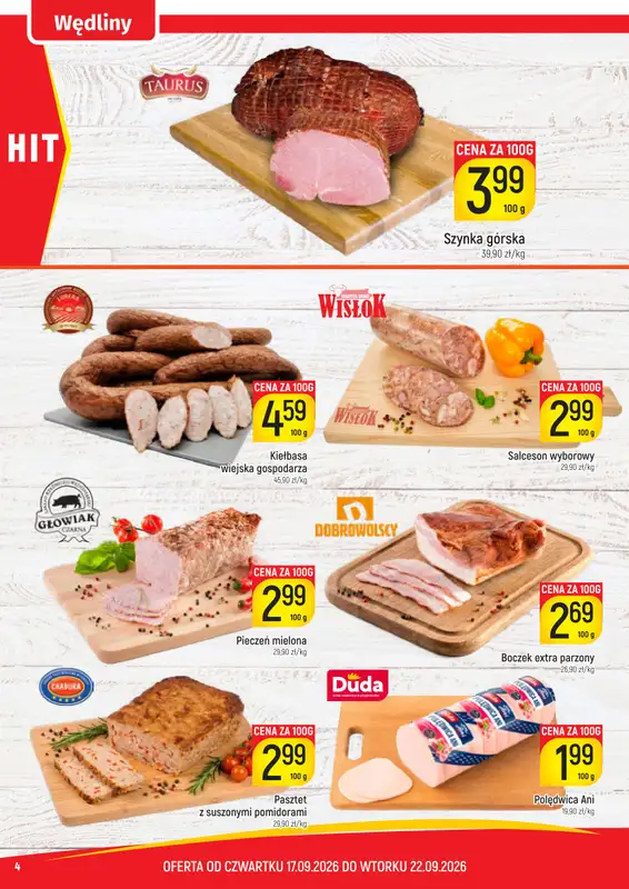 Delikatesy Piotruś Pan - gazetka promocyjna Gazetka od czwartku 17.09 do wtorku 22.09 - strona 4