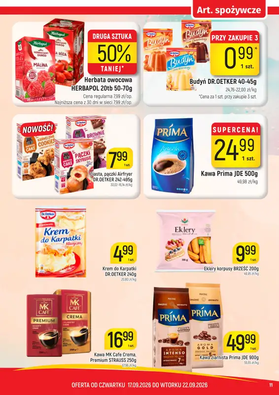 Delikatesy Piotruś Pan - gazetka promocyjna Gazetka od czwartku 17.09 do wtorku 22.09 - strona 11