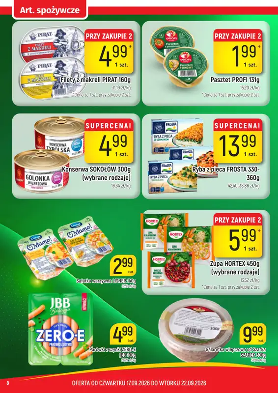 Delikatesy Piotruś Pan - gazetka promocyjna Gazetka od czwartku 17.09 do wtorku 22.09 - strona 8