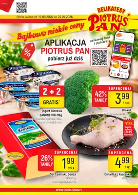 Delikatesy Piotruś Pan - gazetka promocyjna Gazetka od czwartku 17.09 do wtorku 22.09