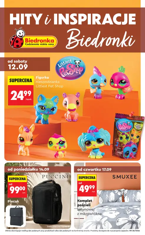 Biedronka - gazetka promocyjna Hity i inspiracje, od 12.09  