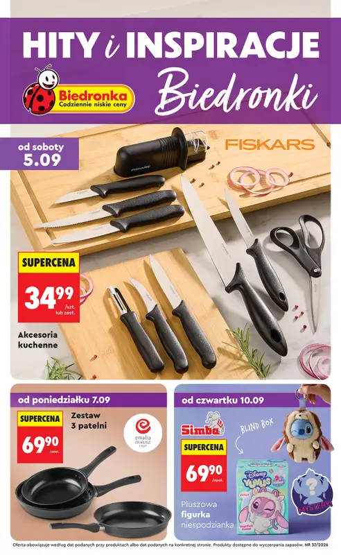 Biedronka - gazetka promocyjna Hity i inspiracje, od 05.09  