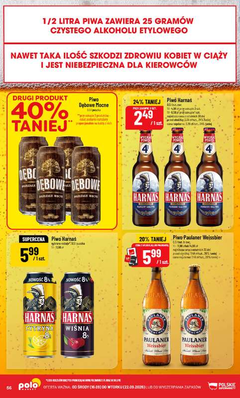 POLOmarket - gazetka promocyjna Gazetka od środy 16.09 do wtorku 22.09 - strona 56