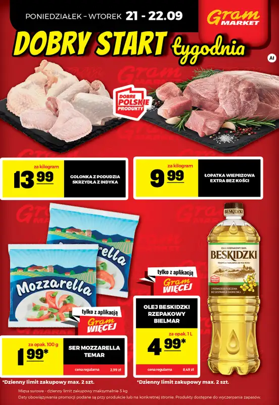 Gram Market - gazetka promocyjna Cały tydzień niskie ceny od czwartku 17.09 do środy 23.09 - strona 4