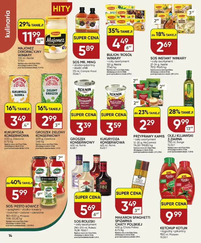 Chata Polska - gazetka promocyjna Gazetka 24.09 - 04.10  do niedzieli 04.10 - strona 14