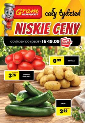 Gram Market - gazetka promocyjna Cały tydzień niskie ceny od czwartku 17.09 do środy 23.09