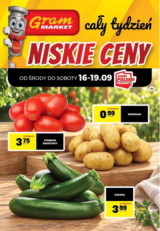 Gram Market - gazetka promocyjna Cały tydzień niskie ceny od czwartku 17.09 do środy 23.09