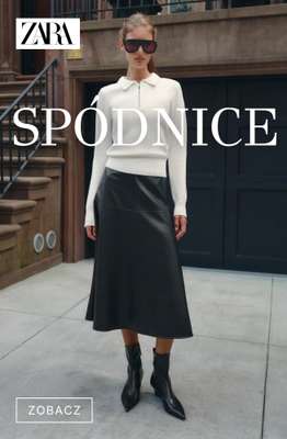 Zara - gazetka promocyjna Spódnice midi od piątku 18.09 