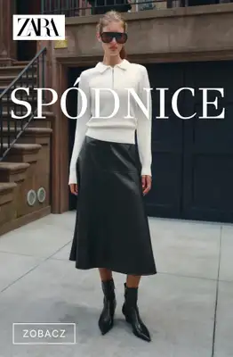 Zara - gazetka promocyjna Spódnice midi od piątku 18.09 