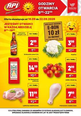 API Market - gazetka promocyjna Gazetka od czwartku 17.09 do wtorku 22.09