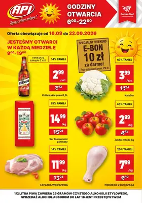 API Market - gazetka promocyjna Gazetka od czwartku 17.09 do wtorku 22.09