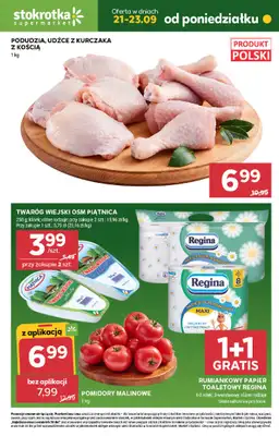 Stokrotka - gazetka promocyjna Hity na start od poniedziałku 21.09 do środy 23.09