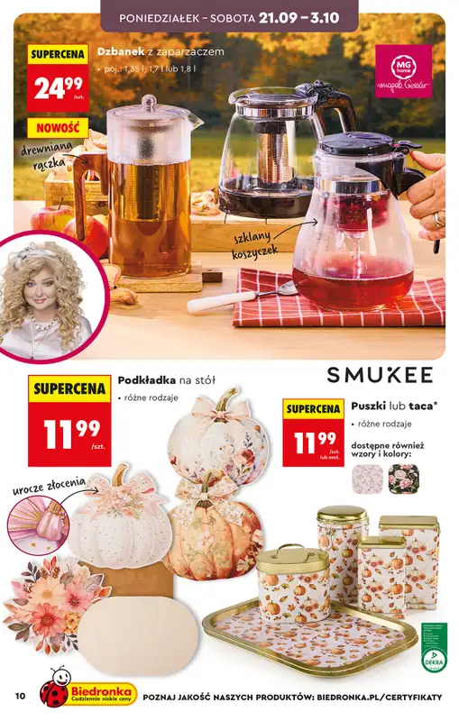 Biedronka - gazetka promocyjna Hity i inspiracje, od 19.09 od soboty 19.09 do środy 07.10 - strona 10