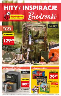 Biedronka - gazetka promocyjna Hity i inspiracje, od 19.09 od soboty 19.09 do środy 07.10