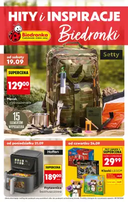 Biedronka - gazetka promocyjna Hity i inspiracje, od 19.09 od soboty 19.09 do środy 07.10
