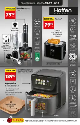 Biedronka - gazetka promocyjna Hity i inspiracje, od 19.09 od soboty 19.09 do środy 07.10 - strona 14