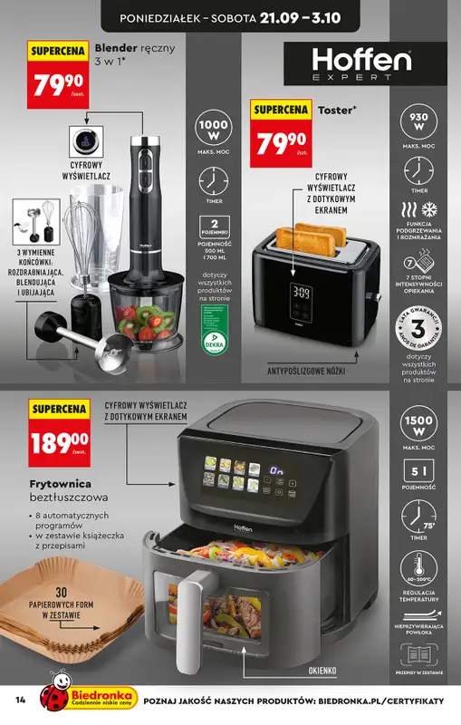 Biedronka - gazetka promocyjna Hity i inspiracje, od 19.09 od soboty 19.09 do środy 07.10 - strona 14