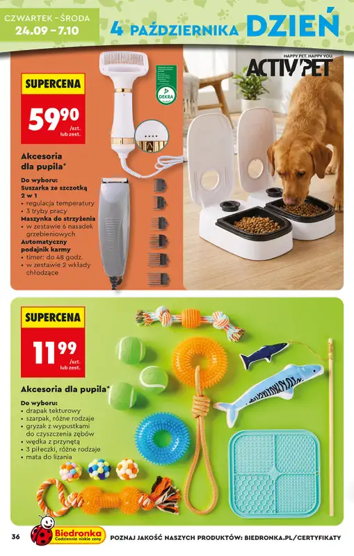 Biedronka - gazetka promocyjna Hity i inspiracje, od 19.09 od soboty 19.09 do środy 07.10 - strona 36