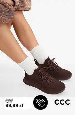CCC - gazetka promocyjna Białe i brązowe SNEAKERSY damskie od soboty 19.09  - strona 4